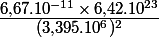 \Large \frac{6,67.10^{-11}\,\times\,6,42.10^{23}}{(3,395.10^6)^2}